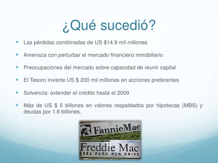 fannie mae and freddie mac crisis financiera